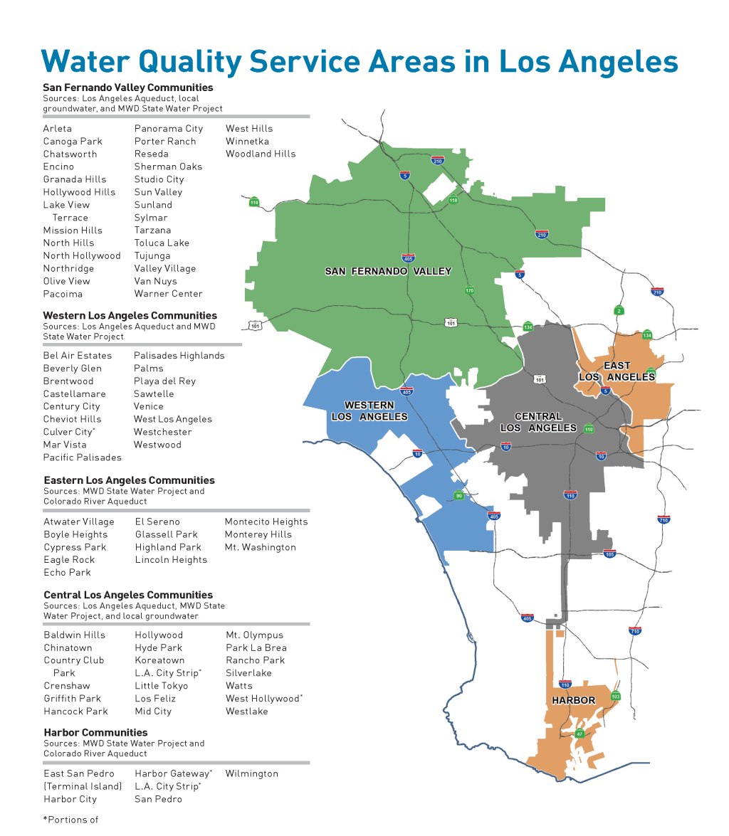 Informe de Calidad del Agua Potable de Los Angeles Los Angeles